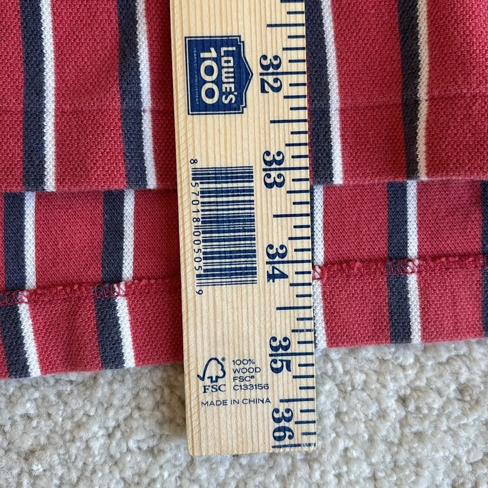 Vintage Polo Ralph Lauren Red White Striped Pique Golf Polo Shirt Men’s XXL Tall